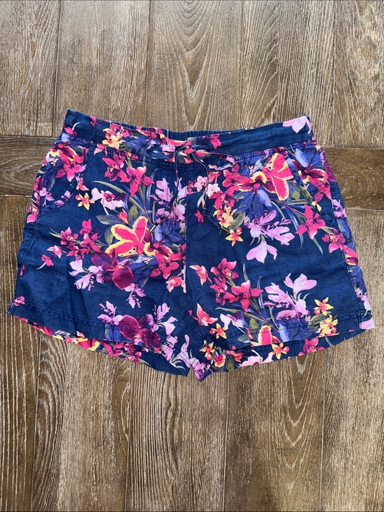Tommy Bahama Pants - Tommy Bahama Floral Linen Drawstring Shorts Size 6 Tropical Resort Vacation